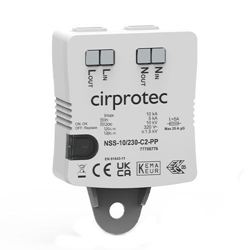 Dispositivo de proteção contra surtos de tipo 2 - NSS-10/230-C2-PP - Cirprotec - de tipo 3 / classe II / classe III