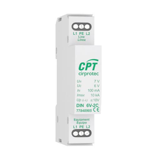 Dispositivo de proteção contra surtos para o setor das telecomunicações - DIN 48V-2C - Cirprotec - para usina de energia fotovoltaica / monobloco / 1 par