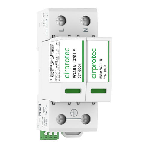 Dispositivo de proteção contra surtos de tipo 1 -  EGA 1 320/1+1 LF - Cirprotec - de tipo 2 / classe I / classe II