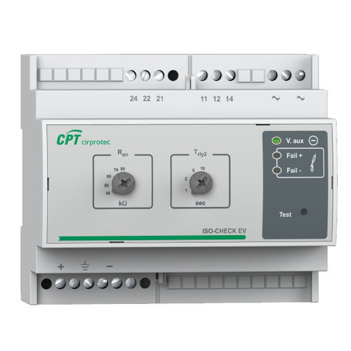Dispositivo supervisor de isolamento para rede CA - ISO-CHECK EV 500 - Cirprotec - para trilho DIN / para aplicações fotovoltaicas / para posto de recarga de veículos elétricos