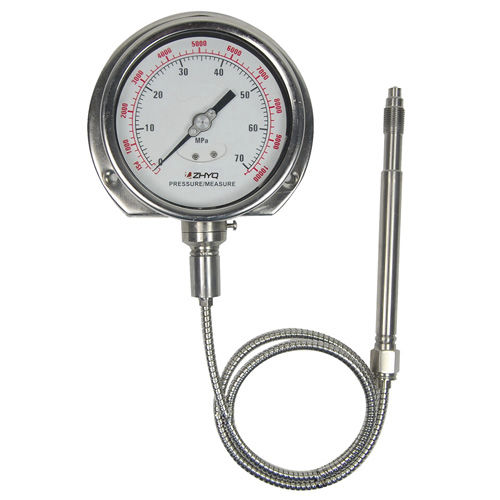 Manômetro com mostrador analógico - PT124Y-614 - Shanghai Zhaohui Pressure Apparatus Co.,Ltd.(ZHYQ) - em aço inoxidável / em material plástico / com tubo de Bourdon