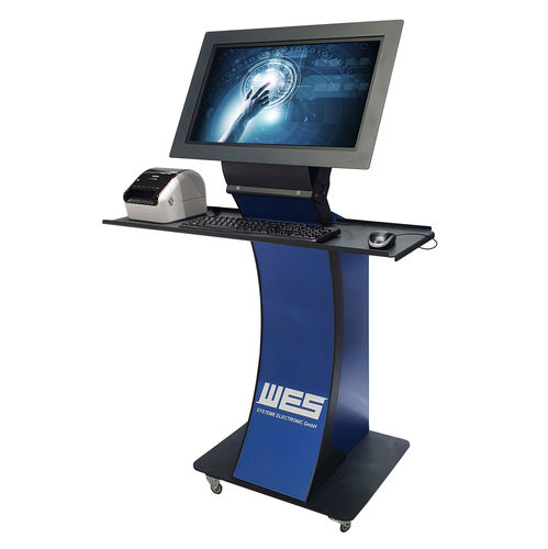Terminal para quiosque - EASY-PC-STAND-AKKU - WES Systeme Electronic GmbH - com tela multitouch / com teclado / móvel
