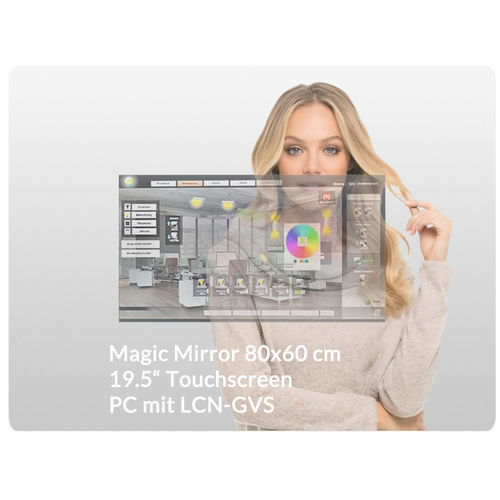 Tela sensível ao toque capacitiva - TIW19.5-LCN-GVS-PC-S - WES Systeme Electronic GmbH - 20" / com tecnologia capacitiva projetada / para espelho inteligente