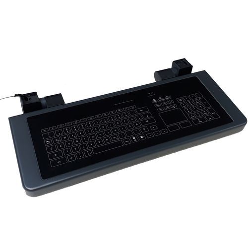 Teclado embutido - TASTATUR-KLAPP-GL-SE - WES Systeme Electronic GmbH - capacitivo / com touchpad / para aplicações industriais