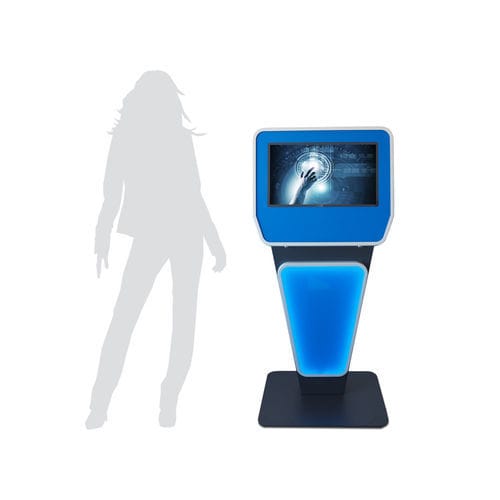 Terminal com tela multitouch - LETO-PC-STAND-M24P - WES Systeme Electronic GmbH - com tecnologia capacitiva projetada / para quiosque / de piso