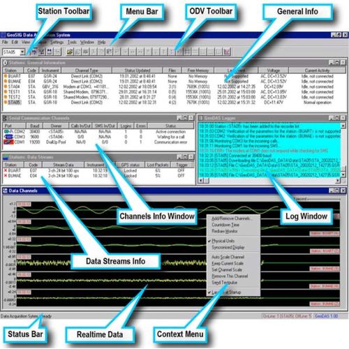 Software de análise de dados - GeoDAS - GeoSIG Ltd - de monitoramento / de engenharia / configuração