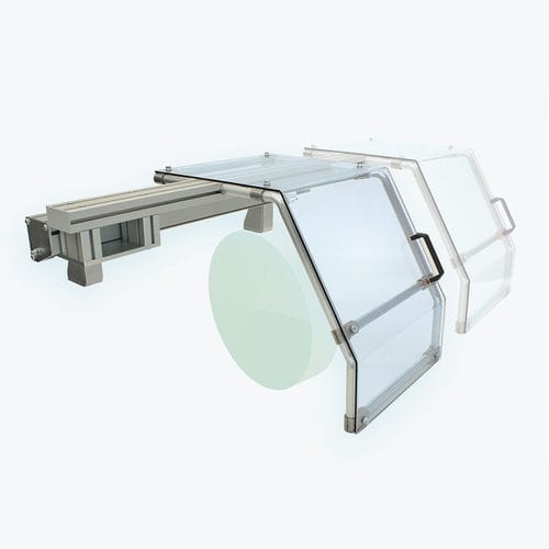 Proteção de máquina para torno - TS - PROTEC S.R.L. - com portas deslizantes / de plástico