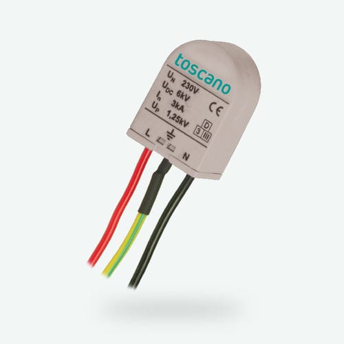 Dispositivo de proteção contra surtos de tipo 3 - Vigivolt V2T-5 - Toscano Linea Electronica - contra correntes transitórias / de varístor / combinado