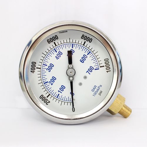 Manômetro seco - PG-10010KPSI-SS - Seasons Gauge Co., Ltd - em aço inoxidável / em latão / com tubo de Bourdon