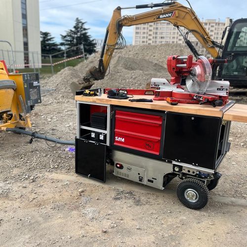 Bancada de trabalho móvel - R.GO - Minitrucks Robotics - modular / robusta