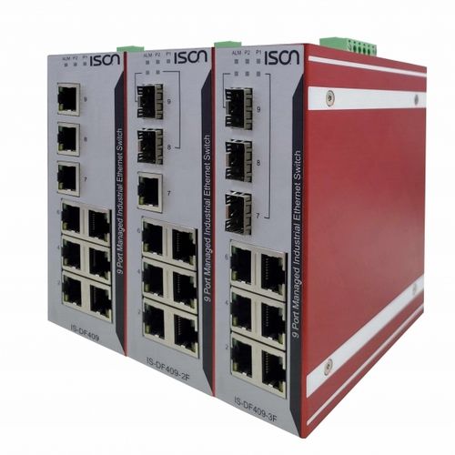 Switch de rede gerenciável - IS-DF409 series - ISON Technology Co., Ltd. - 9 portas / de nível 2 / para trilho DIN