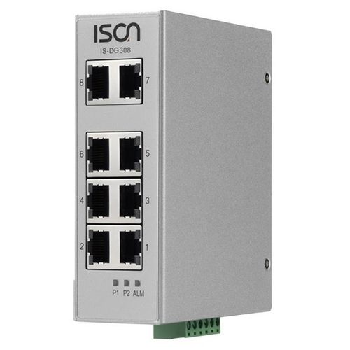 Switch de rede não gerenciável - IS-DG308  - ISON Technology Co., Ltd. - 8 portas / de nível 2 / para trilho DIN