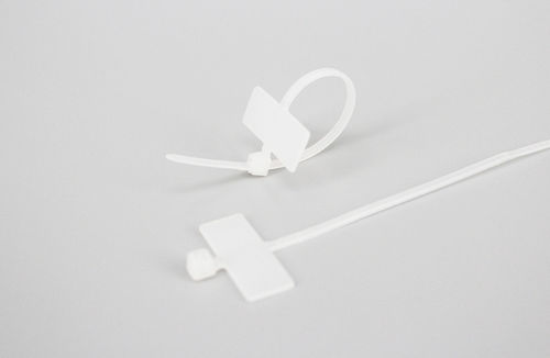 Abraçadeira de cabos em material plástico - DM-100MKT	 - DEMOELE / Wenzhou Duanmeng Electric Co.,Ltd - em nylon / com porta-etiquetas