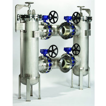 Filtro simplex - Allied Filter Systems Ltd - para líquidos / com cesto / de pressão