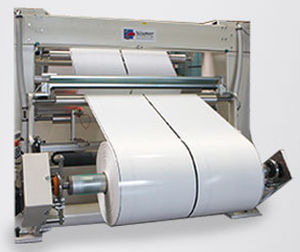Rebobinadeira-cortadeira longitudinal compacta - RS-R - Bäumer GmbH converting machines - de 1 eixo / polivalente / para papel