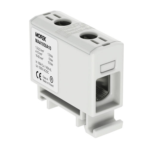 Borne para trilho DIN - MAA1050A10 - MOREK - com ligação de parafuso / unipolar