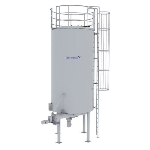 Silo com misturador - Fiber Silo - KREYENBORG GmbH & Co. KG - de fundo plano / para produtos em pó / para produtos a granel
