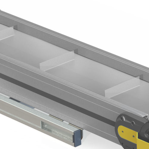 Correia transportadora em PVC - ROMA SRL - em PU / com taliscas / para a indústria alimentícia