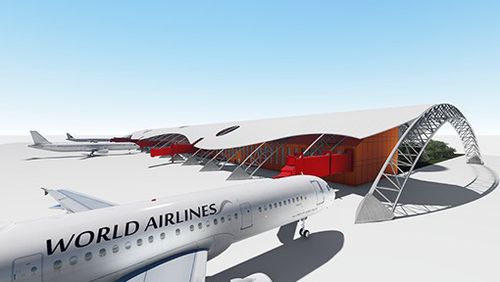 Hangar modular - Gaptek - para aviação / ISO 14001 / de grandes dimensões