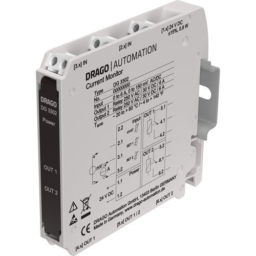 Controlador de corrente CC - DG 33 series - DRAGO Automation GmbH - em trilho DIN / de corrente residual