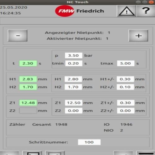 Terminal com touch screen - FMW - D. Friedrich - embutido / USB / Ethernet
