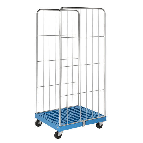 Container aramado com rodas multiusos - ROLL0035 - Italiana Contenitori Srl - com prateleiras / com base em plástico / metálico