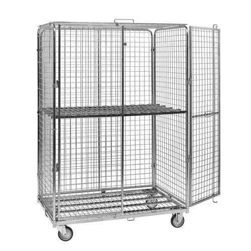 Container aramado com rodas com prateleiras - ROLS120510 - Italiana Contenitori Srl - metálico / antifurto