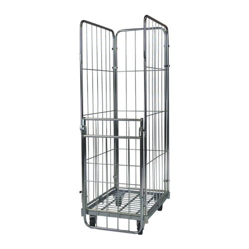 Pequeno container aramado com rodas com prateleiras - ROLG0030 - Italiana Contenitori Srl - metálico