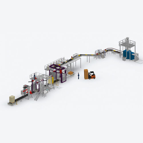 Linha de embalagem para a indústria de alimentos e bebidas - Full Line - Möllers - para a indústria petroquímica / de enchimento / para produtos químicos