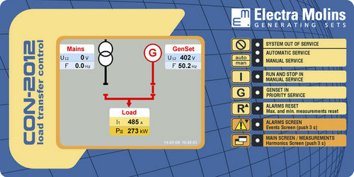 Módulo de controle para grupo gerador de energia - CON-2012 - ELECTRA MOLINS