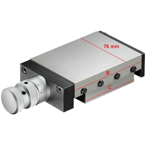 Mesa de posicionamento linear - 75 series - GIROUD Mécanique de Précision - manual / de 1 eixo / de alta precisão