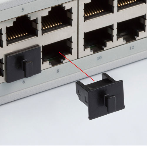 Tampão para conector RJ45 - PJ series - TAKACHI Electronics Enclosure Co., Ltd. - retangular / macho / em material plástico