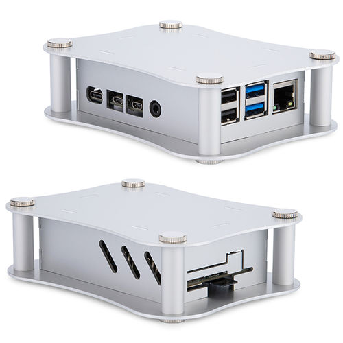Caixa de montagem de mesa - ROCK-5A - TAKACHI Electronics Enclosure Co., Ltd. - retangular / em alumínio / compacta