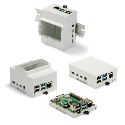 Caixa de montagem Raspberry Pi - RPD-4 series - TAKACHI Electronics Enclosure Co., Ltd. - para trilhos DIN / retangular