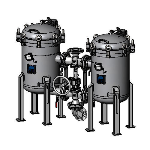 Carcaça de filtro duplex - Siga Filtration - multibolsas / para líquidos / em aço inoxidável