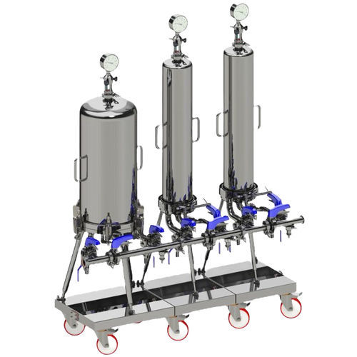Sistema de filtração de pressão - Siga Filtration - para líquidos / em aço inoxidável / móvel