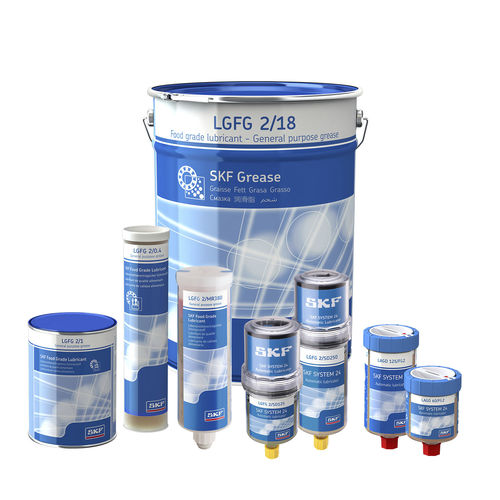 Graxa para a indústria alimentar - LGFG 2 - SKF Maintenance,Lubrication and Power Transmission - de lubrificação / à base de óleo mineral / de complexo de cálcio