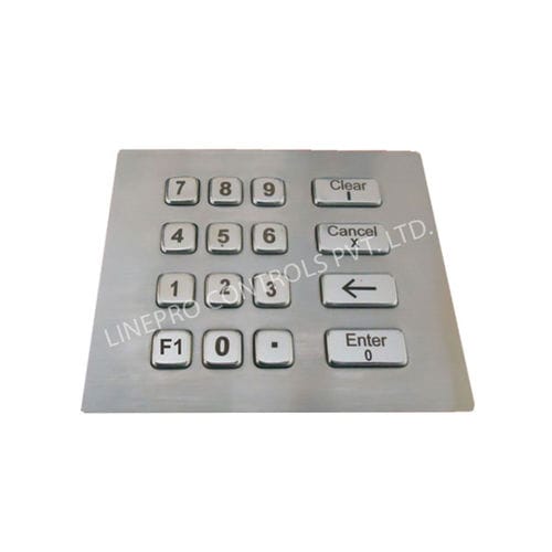 Teclado numérico 16 teclas - LP 3272 - LINEPRO CONTROLS PVT.LTD - embutido / metálico / em inox escovado