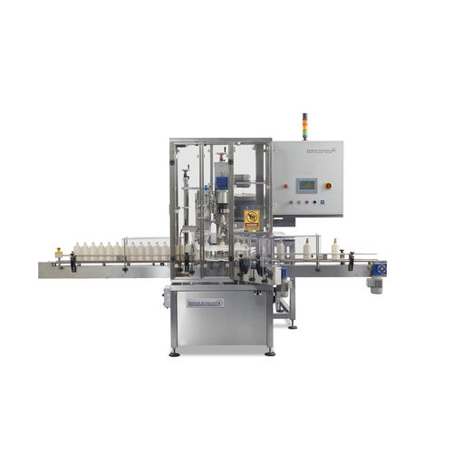 Tampadora-rosqueadora de tampas linear - ALANTRA  - Shemesh Automation Ltd - multicabeça / controlada por CLP / totalmente automática