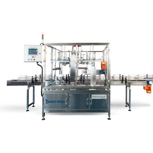 Desempilhador para baldes - Shemesh Automation Ltd - controlado por CLP / servomotor / totalmente automático