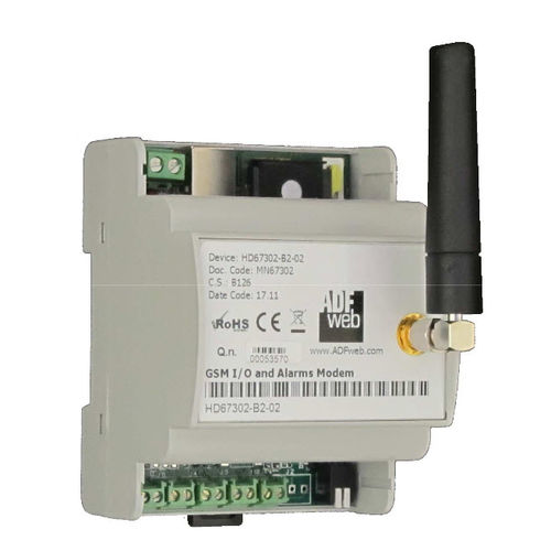 Modem GSM - HD67302-B2-20 - ADFweb.com - de alarme / para trilho DIN / com E/S digital