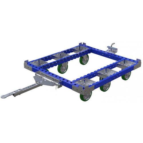 Carrinho de transporte - Q-007-1840  - FlexQube - em aço / porta-caixas / com seis rodas