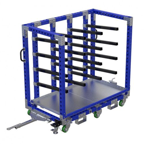 Carrinho de transporte - Q-100-0618  - FlexQube - metálico / com prateleiras / para cargas pesadas