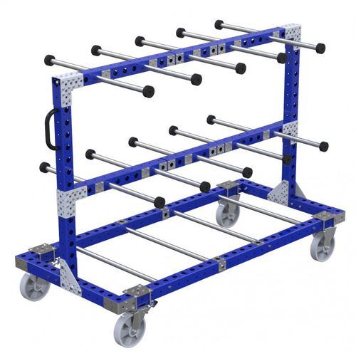 Carrinho de movimentação - Q-100-1157  - FlexQube - metálico / de pórtico / multiuso