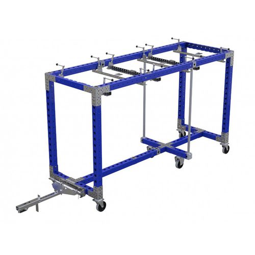 Carrinho de movimentação - Q-100-0604  - FlexQube - metálico / com prateleiras / com rodízios