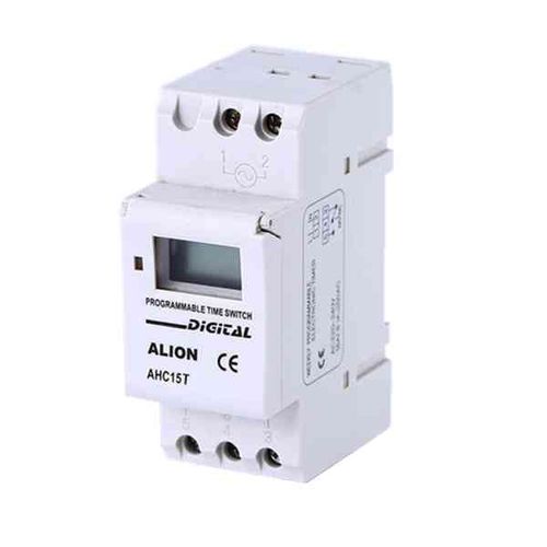Interruptor horário digital - AHC15T - Wenzhou ALION electronics Co.,Ltd - para trilho DIN