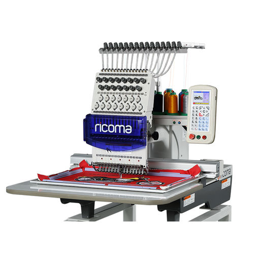 Máquina de bordar de cabeçote único - PT SERIES - RiCOMA International Corporation - com 15 agulhas / plana
