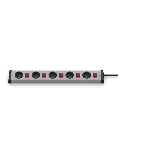 Tomada múltipla com interruptor - 0202x00052301 - Bodo Ehmann GmbH - 5 tomadas