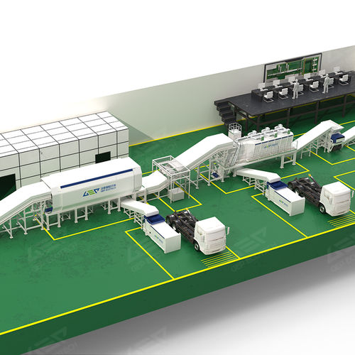 Estação de tratamento de resíduos mistos - GEP ECOTECH CO., LTD. - volumosos / sólidos urbanos / automática