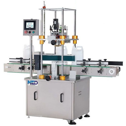 Tampadora-rosqueadora de tampas linear - NCW-415S - NEOSTARPACK Co., Ltd. - automática / com servoacionamento / para frascos